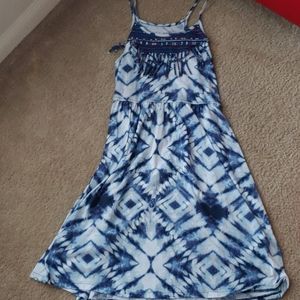 A blue tie dye dress